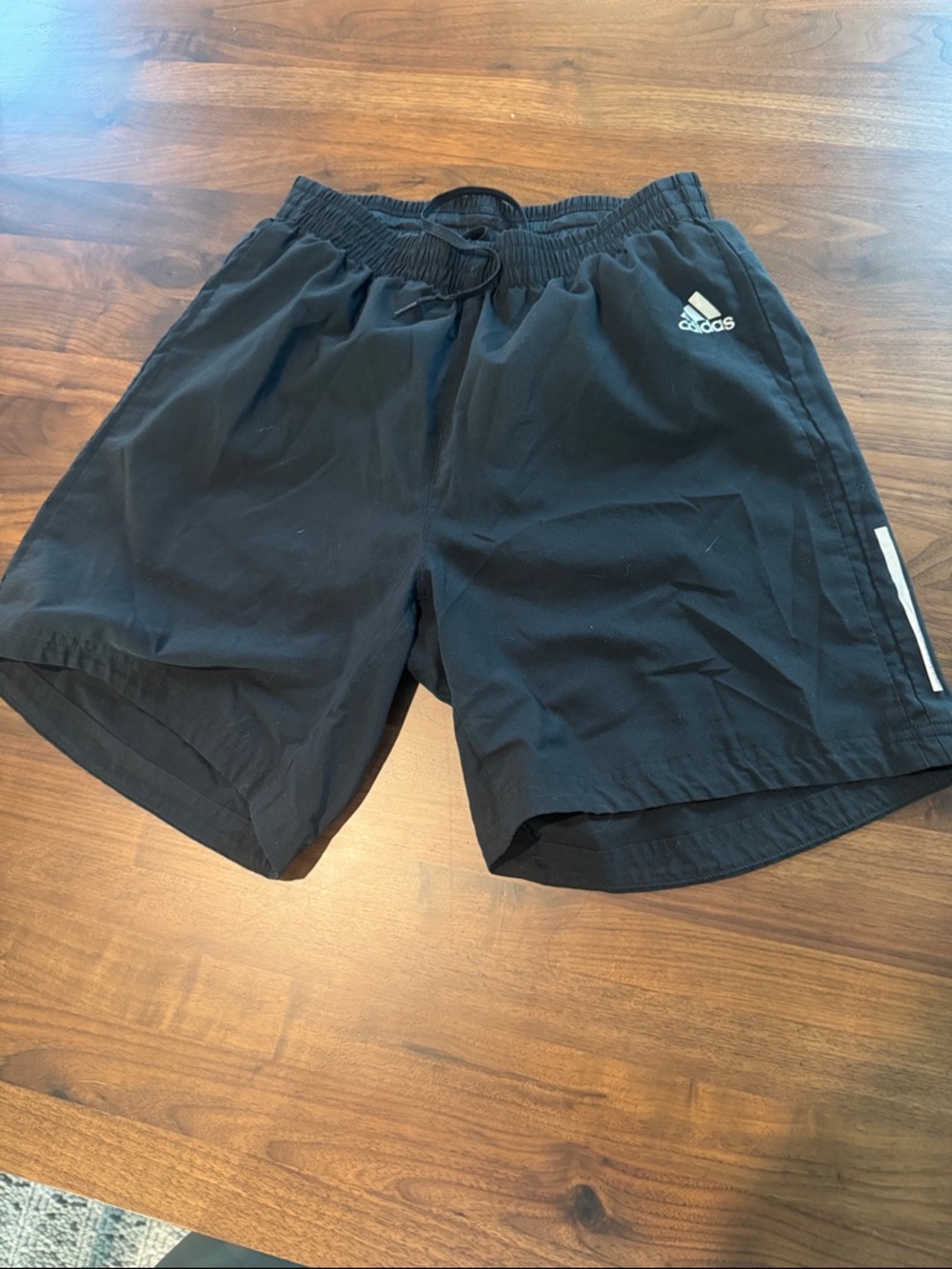 adidas Black Men's Athletic Training Shorts with Logo